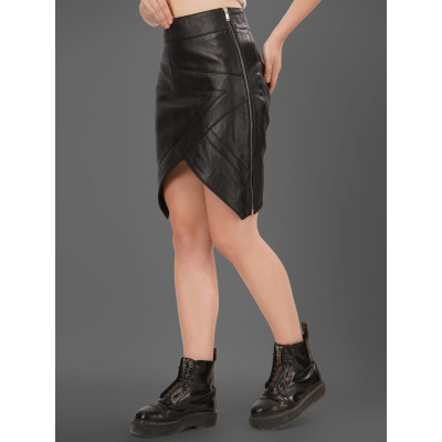 Noir Edge Leather Skirt – Minimal, Modern & Bold Fashion | Stylish, Premium