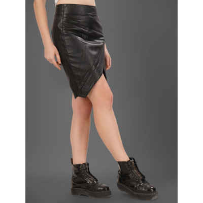 Noir Edge Leather Skirt – Minimal, Modern & Bold Fashion | Stylish, Premium