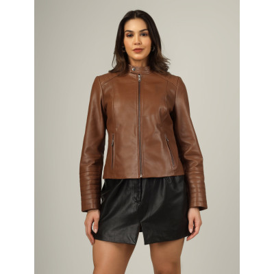 Brown Leather Jacket–Modern Style, Classic Comfort, Chic & Timeless