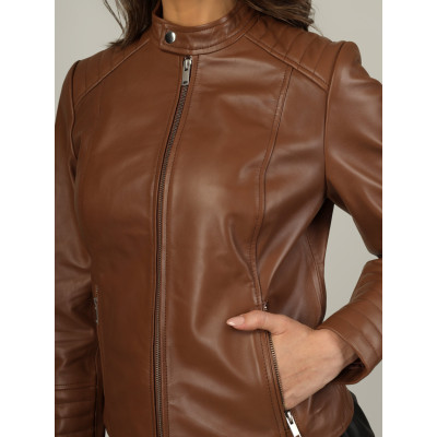 Brown Leather Jacket–Modern Style, Classic Comfort, Chic & Timeless