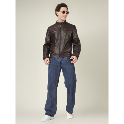 Men’s Steel Core Leather Jacket | Classic Moto Fit | Bold Design| Best Price