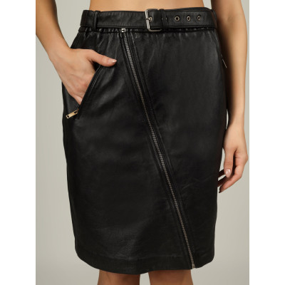 Velora Belted Leather Skirt – Chic, Bold & Stylish | Elegant, Modern & Confident