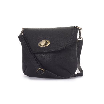 Classic Black Leather Crossbody Bag – Stylish & Premium | Modern & Chic