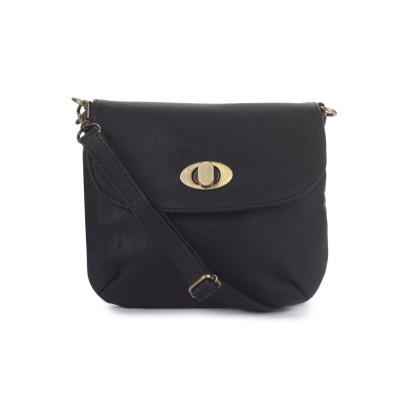 Classic Black Leather Crossbody Bag – Stylish & Premium | Modern & Chic
