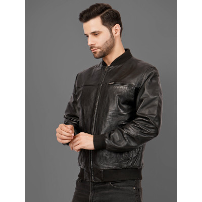 Night Force Bomber Jacket – Classic Black Leather. Best Price Night Force Bomber Jacket – Classic Black Leather. Best Price