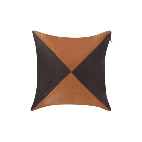 DualTone Luxe Leather Cushion Cover