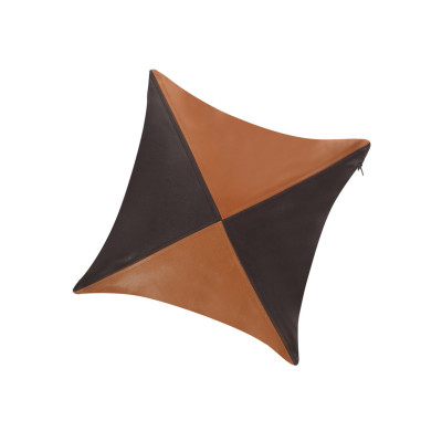 DualTone Luxe Leather Cushion Cover