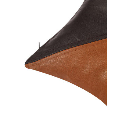 DualTone Luxe Leather Cushion Cover