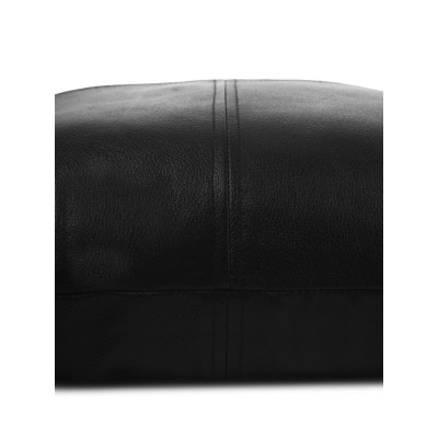 "Noir Luxe" Genuine Leather Cushion Cover