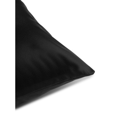 "Noir Luxe" Genuine Leather Cushion Cover