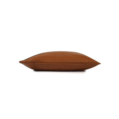 "Split Edge" Two-Tone Leather Cushion Cover