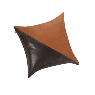 Split Tone Leather Cushion