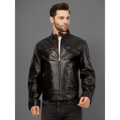 Men’s Classic Moto Leather Jacket – Timeless Biker Style | Lambskin