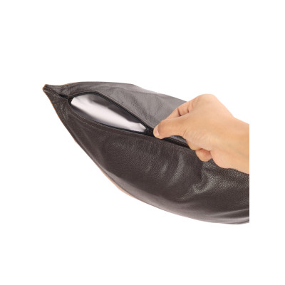 Split Tone Leather Cushion