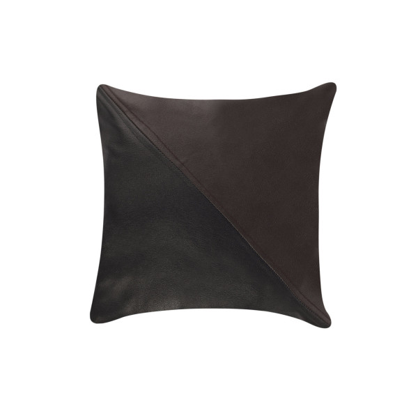 Bianco Noir Leather Accent Cushion