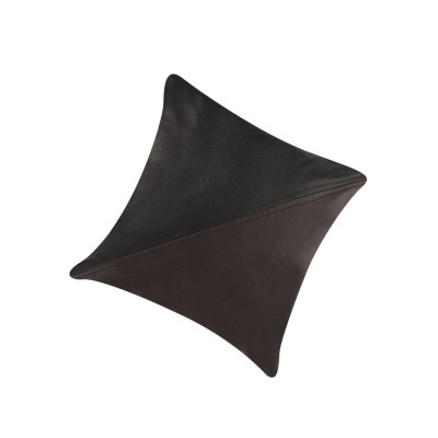 Bianco Noir Leather Accent Cushion