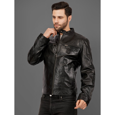 Men’s Classic Moto Leather Jacket – Timeless Biker Style | Lambskin