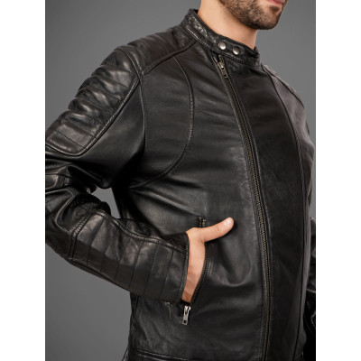Black Lamb Leather Jacket | The Maverick Edition | Premium Style