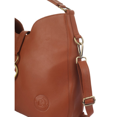 Bannhuff London Verona Leather Hobo Bag | Premium Cognac Leather Handbag