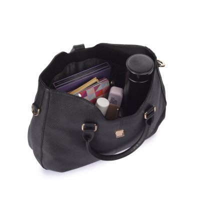 Bannhuff London Milano Leather Tote Bag | Premium Black Leather Handbag for Women