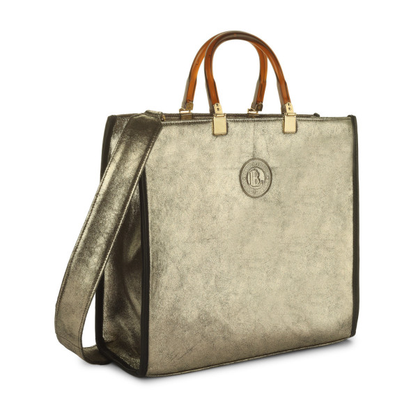 Signature Metallic Tote