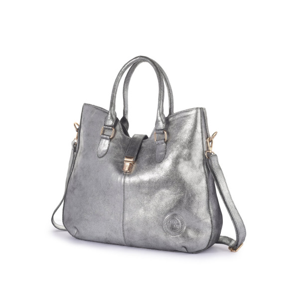 Silver Aura Convertible Handbag