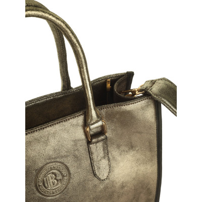 Golden Luxe Structured Tote Bag – Metallic Gold Handbag for Women