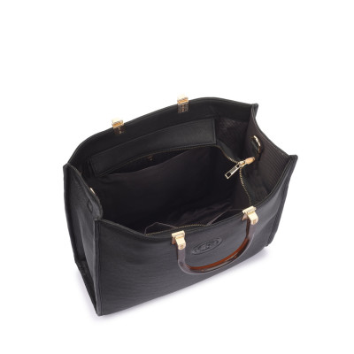 Midnight Elegance Black Structured Tote Bag – Stylish Women's Handbag