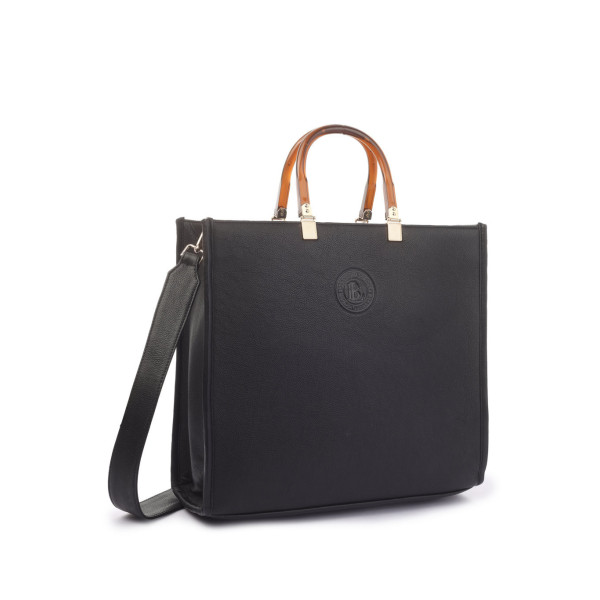 Midnight Elegance Structured Tote Bag
