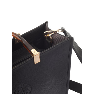 Midnight Elegance Black Structured Tote Bag – Stylish Women's Handbag