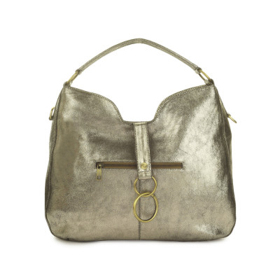 Bannhuff London Celeste Ring Hobo – Metallic Gold Designer Handbag