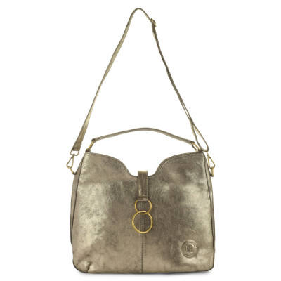 Bannhuff London Celeste Ring Hobo – Metallic Gold Designer Handbag
