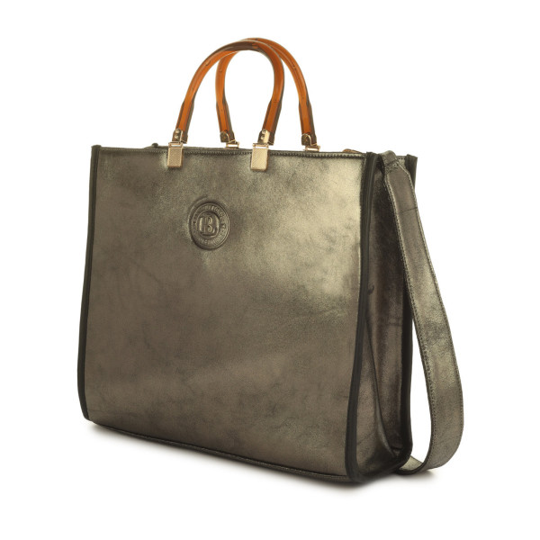 Signature Dark Metallic Tote Bag