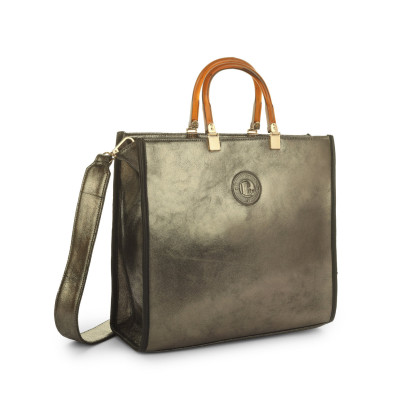 Metallic Leather Tote Bag for Women | Bannhuff London Celeste Designer Tote