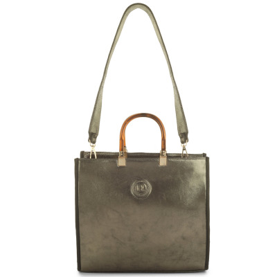 Metallic Leather Tote Bag for Women | Bannhuff London Celeste Designer Tote