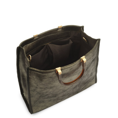 Metallic Leather Tote Bag for Women | Bannhuff London Celeste Designer Tote