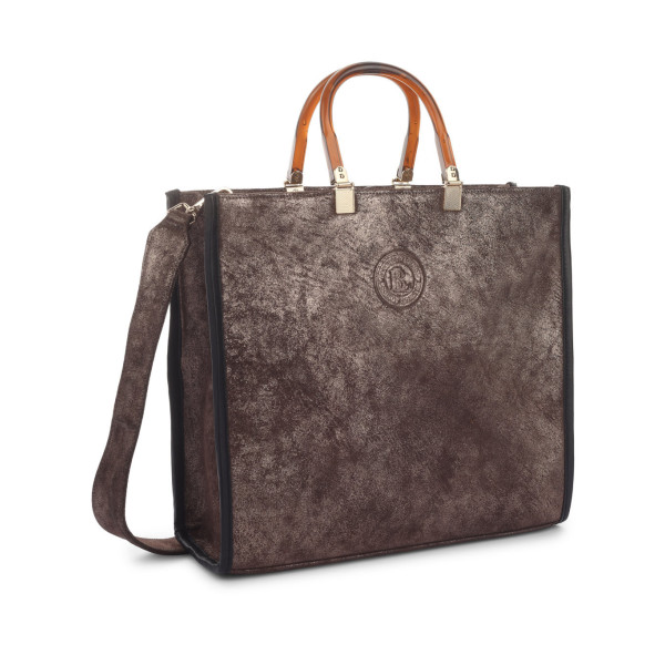 Victoria Structured Metallic Tote