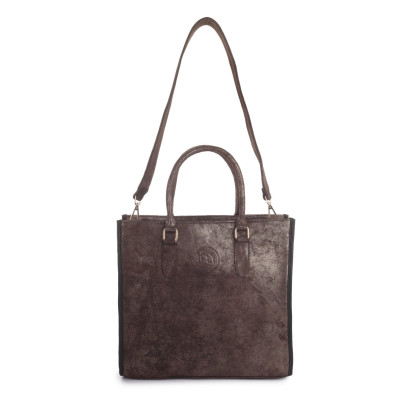Vintage Bronze Structured Tote Bag | Bannhuff London