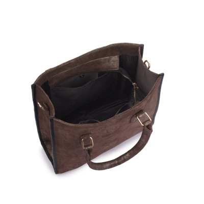 Vintage Bronze Structured Tote Bag | Bannhuff London