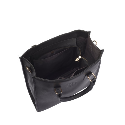 Black Structured Tote Bag for Women | Bannhuff London