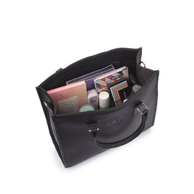 Black Structured Tote Bag for Women | Bannhuff London