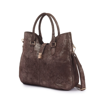 Bannhuff London Chelsea Lock Satchel – Vintage Espresso Designer Handbag