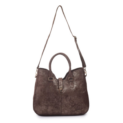 Bannhuff London Chelsea Lock Satchel – Vintage Espresso Designer Handbag