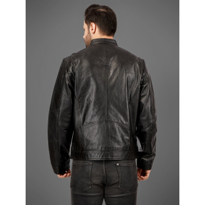 Shadowline Leather Jacket – Classic Black Finish | Sleek Modern Style