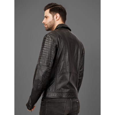 Men's Wide Lapel Collar Jacket – Timeless Leather Look | Classic Fit Men's Wide Lapel Collar Jacket – Timeless Leather Look | Classic Fit