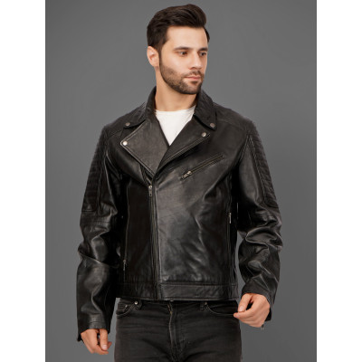 Men's Wide Lapel Collar Jacket – Timeless Leather Look | Classic Fit Men's Wide Lapel Collar Jacket – Timeless Leather Look | Classic Fit