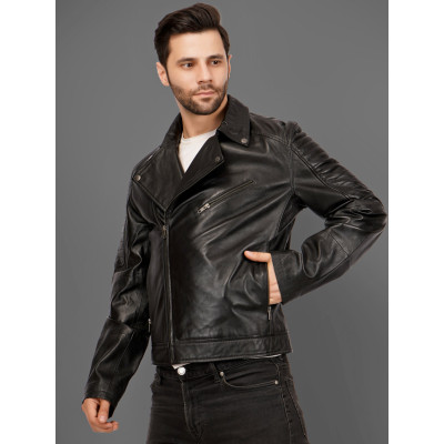 Men's Wide Lapel Collar Jacket – Timeless Leather Look | Classic Fit Men's Wide Lapel Collar Jacket – Timeless Leather Look | Classic Fit