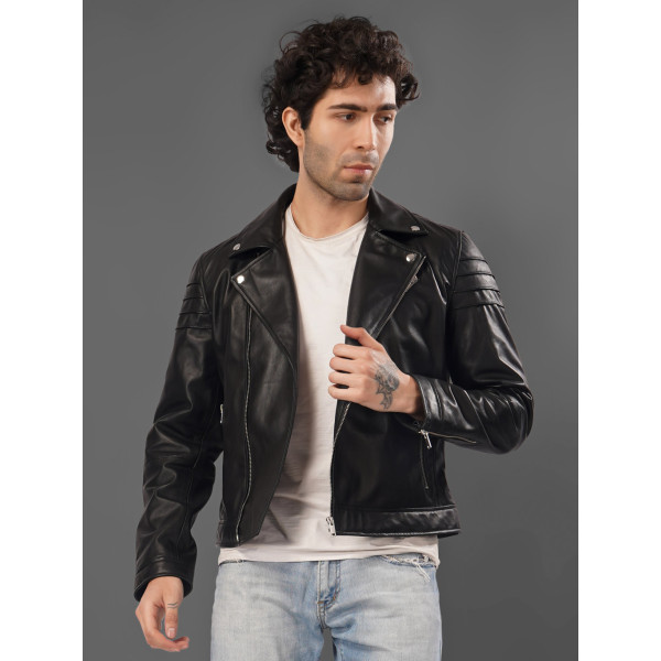 Black Leather Biker Jacket