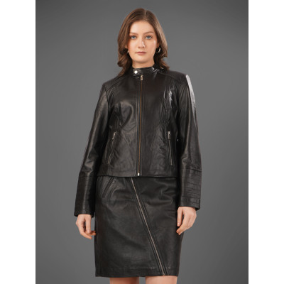 Premium Black Lamb Leather Jacket – Classic Style, Modern Comfort